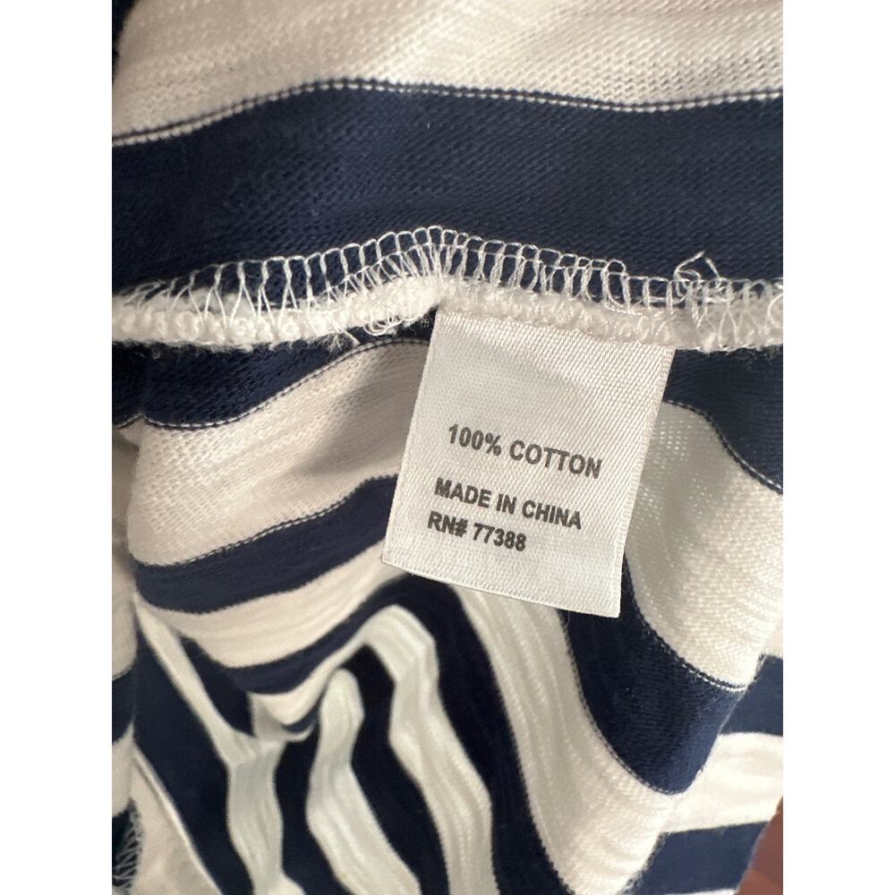 Madewell Blue Stripe Zipper Dress Preppy Nautical Vacation Seaside Coastal Yacht - Picture 7 of 8